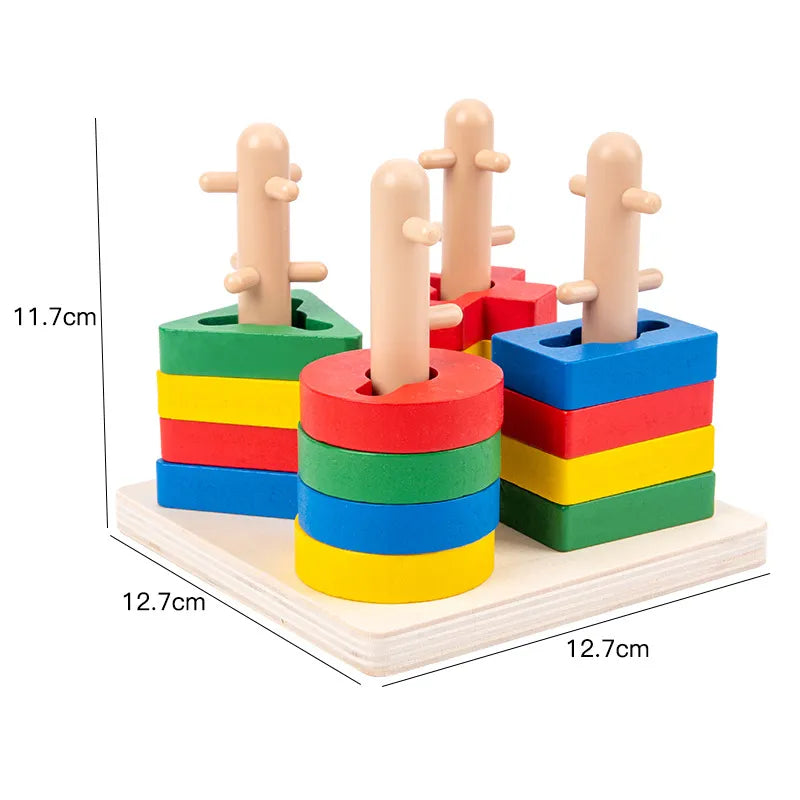 Montessori Wooden Shape Match Set
