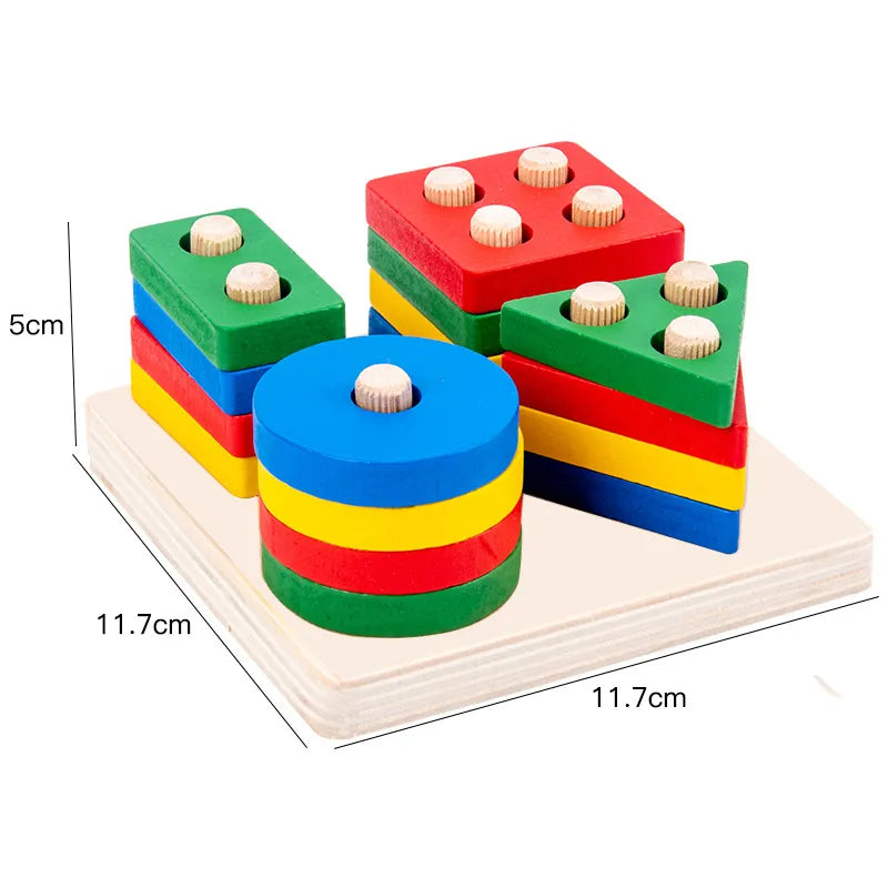 Montessori Wooden Shape Match Set