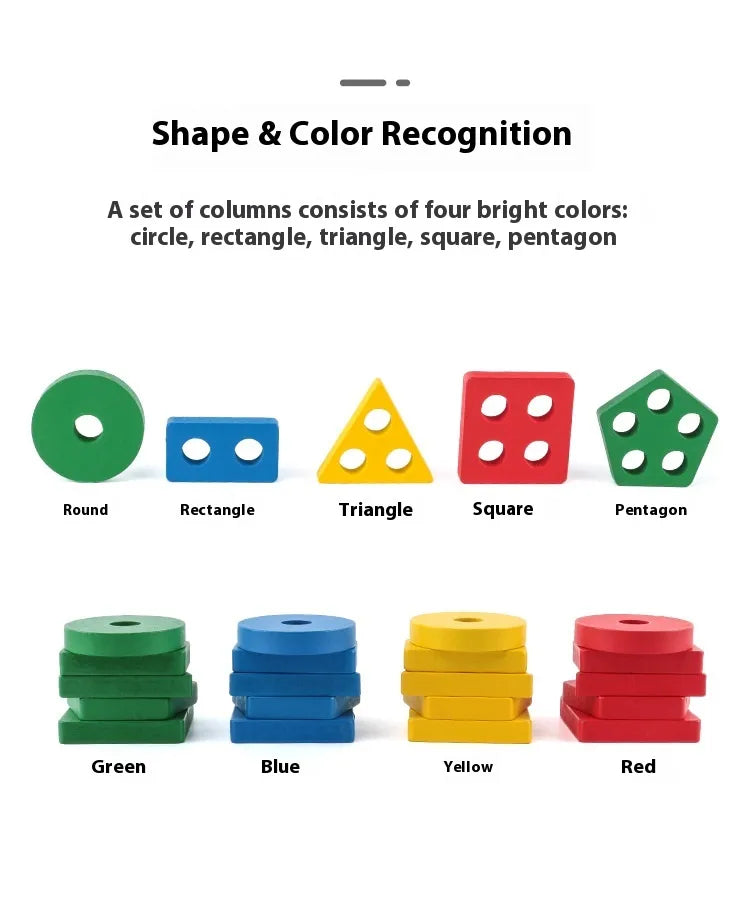 Montessori Wooden Shape Match Set